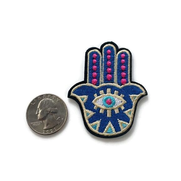 Hamsa Small Embroidered Patch - Picture 2 of 3